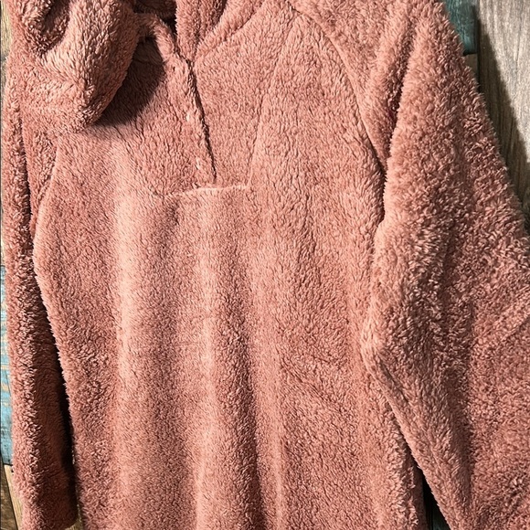 Cozy girls rose Pink Fleece hoodie - Picture 3 of 15